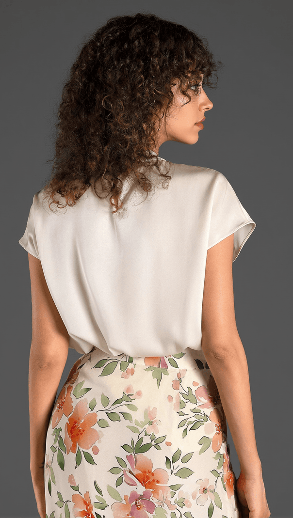 AIIZIE GALLELLIS SILK EMBELLISHED SHIRT TOP - product image