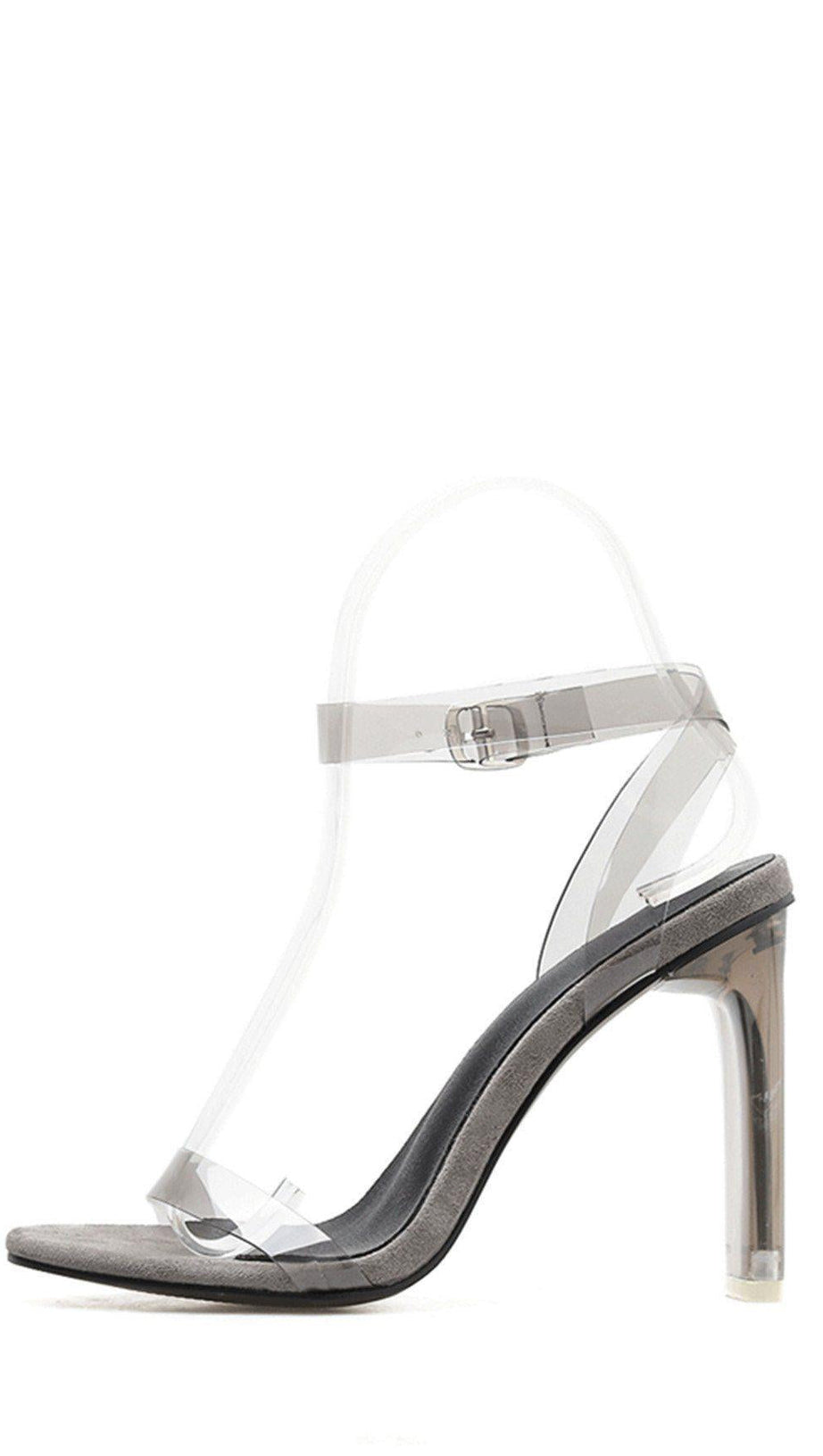 High Heels mit Kristall-Wort-Riemen