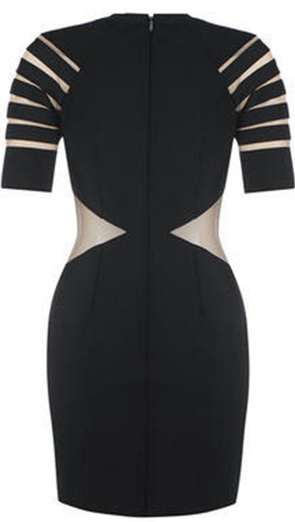 AIIZIE CREW NECK WAIST LAYERED DRESS - product image