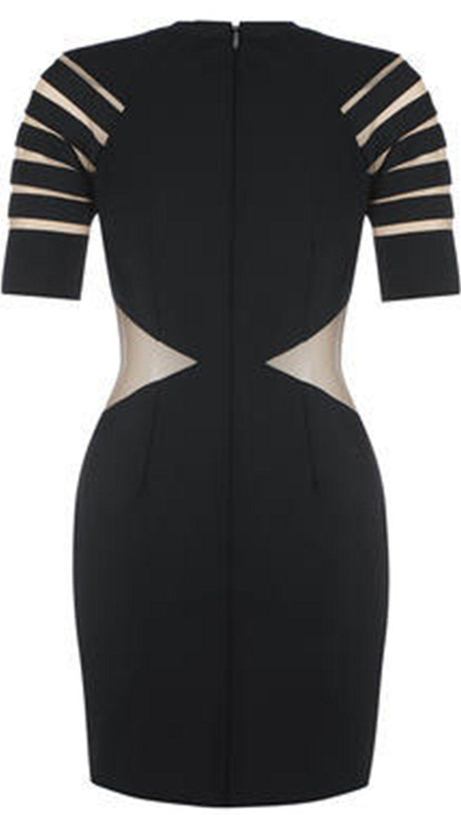 Lagenkleid mit Rundhalsausschnitt und Taille