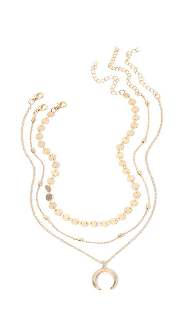 AIIZIE CRESCENT MULTI-LAYER NECKLACE - product image