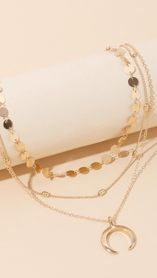 AIIZIE CRESCENT MULTI-LAYER NECKLACE - product image
