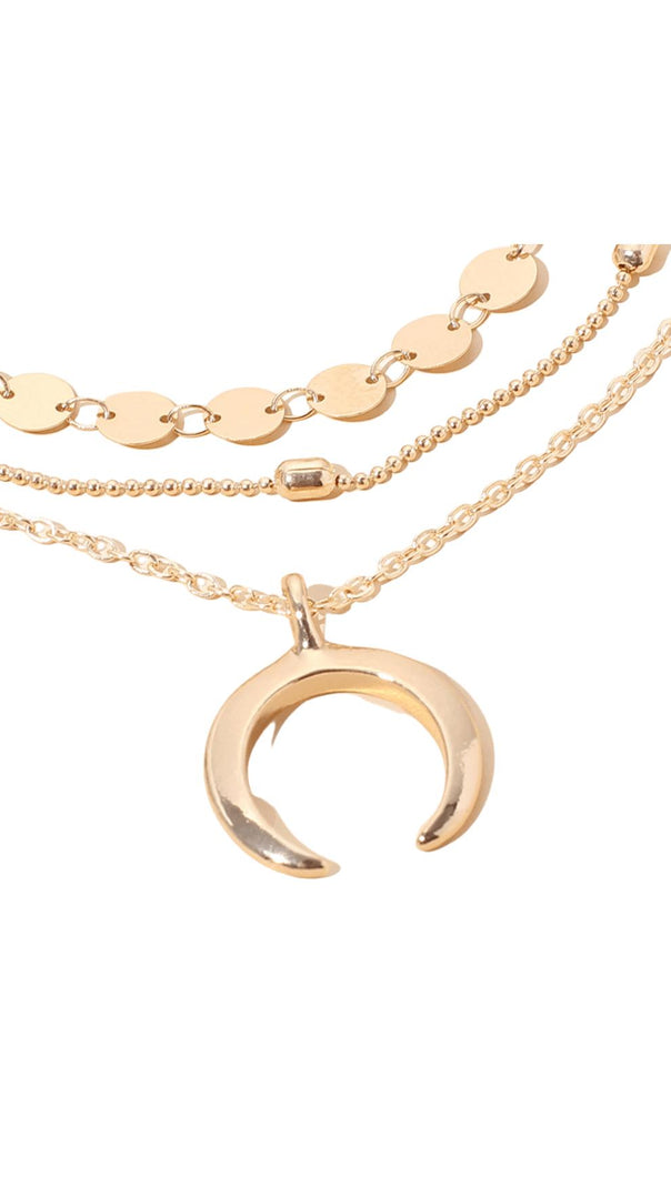 AIIZIE CRESCENT MULTI-LAYER NECKLACE - product image