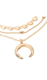 Crescent multi-layer necklace