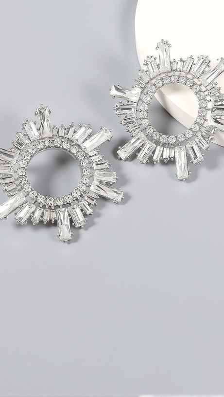 ANISA CRYSTAL HOOP EARRINGS