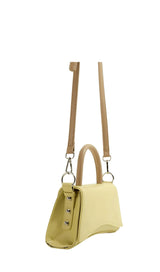 CONTRASTING SIMPLE HOURGLASS HANDBAG