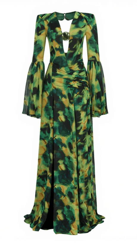 Bedrucktes Maxikleid aus Chiffon „Vitaleas“