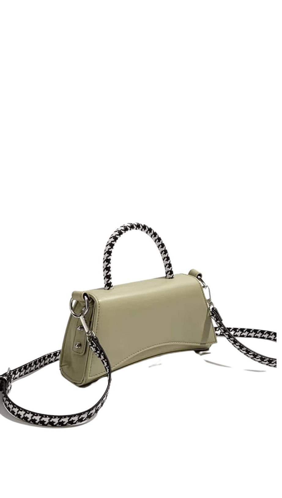 KONTRASTIERENDE SCHLICHTE HANDTASCHE IM SANDUHRFORMAT