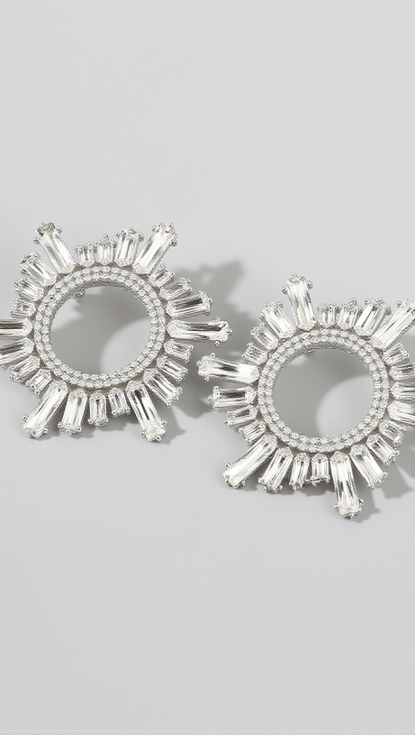 ANISA CRYSTAL HOOP EARRINGS