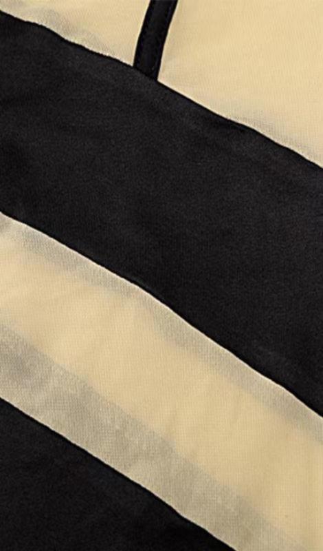 CONTRASTING SHEER SLIM MESH DRESS.