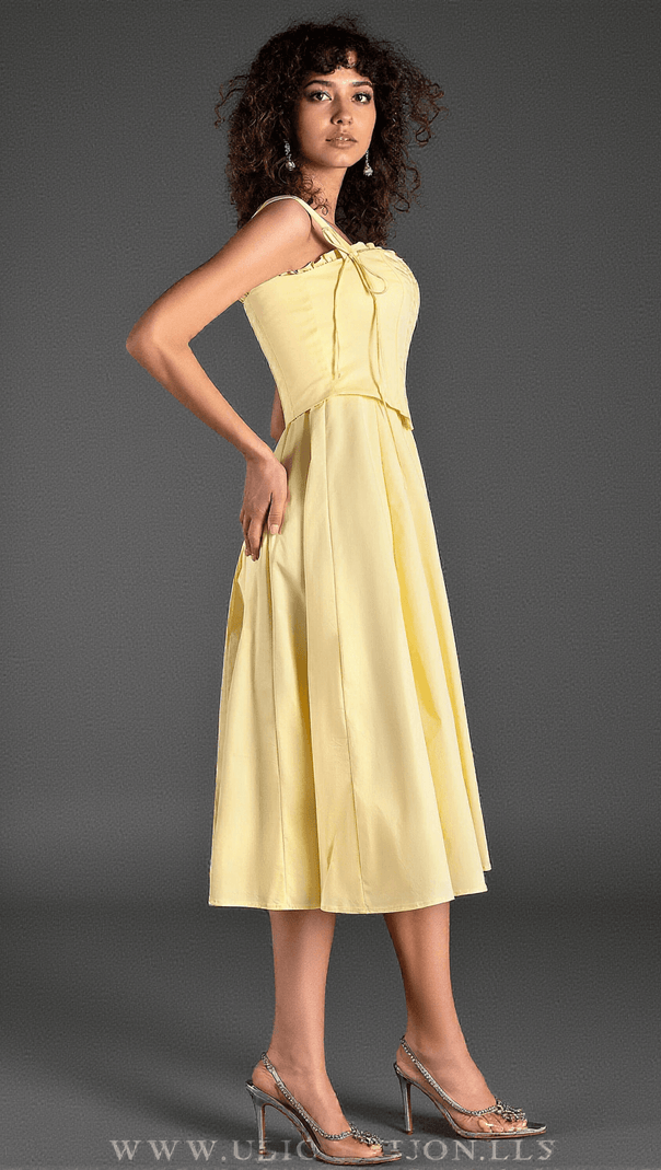 AIIZIE ARTINOU STRAP TIE CORSET DRESS SET - product image