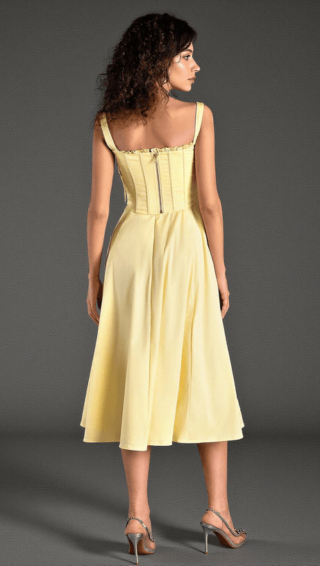 Artinou Korsettkleid-Set mit Trägern und Schnürung