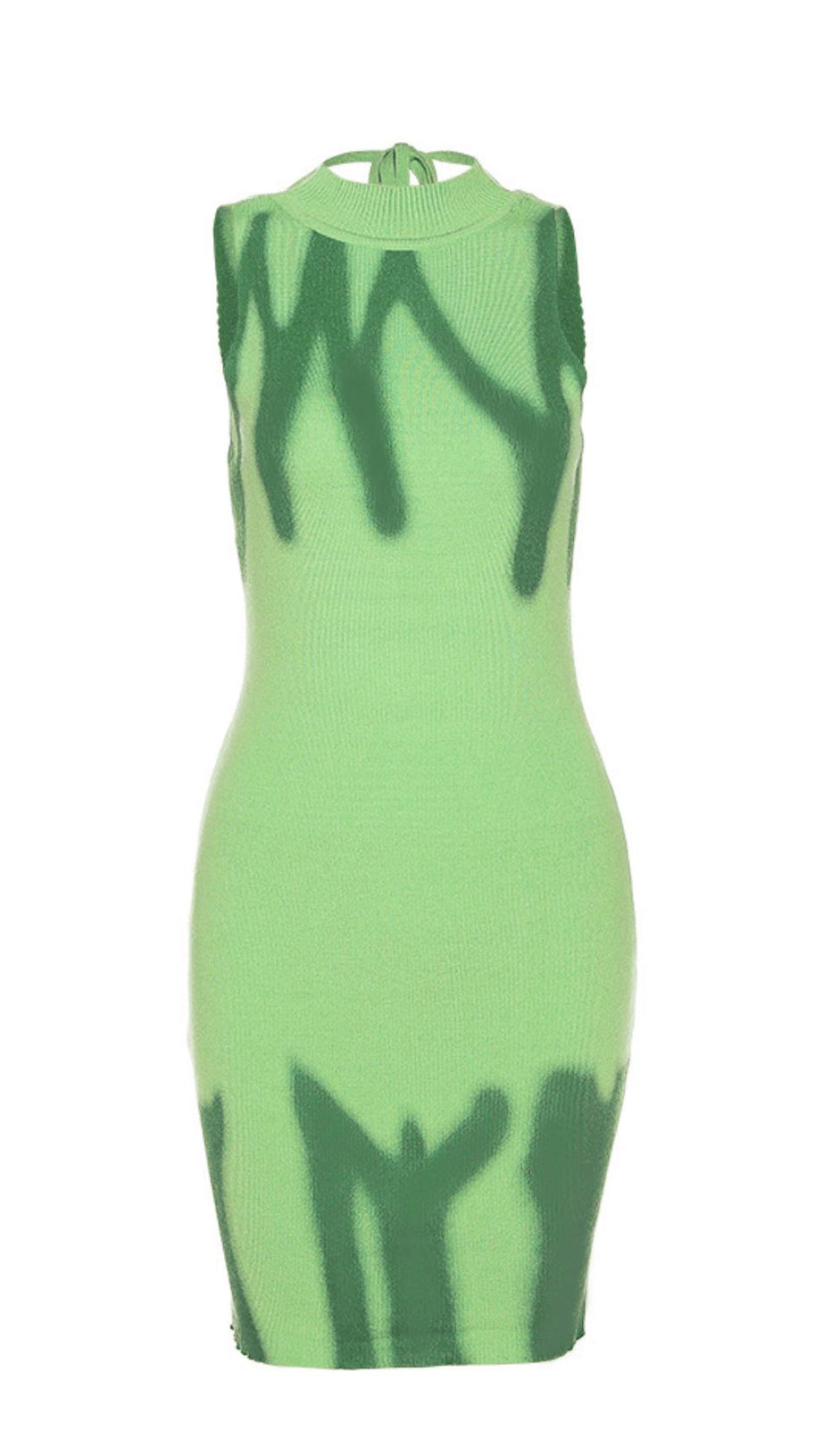 Strickkleid mit Farbblock-Grundlage.