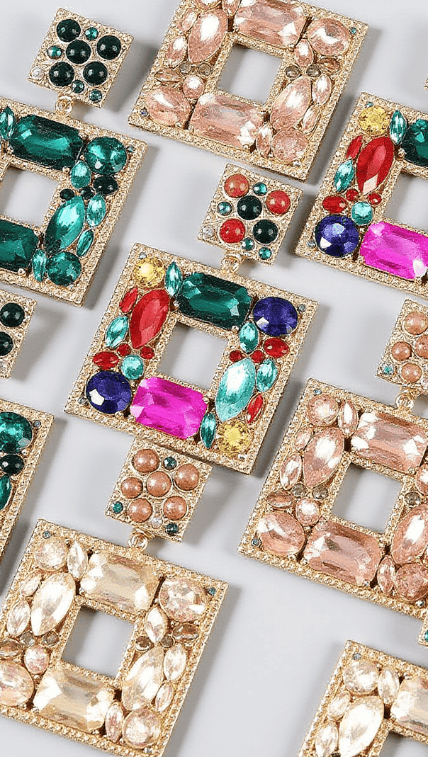 AIIZIE GEM DOOR KNOCKER STATEMENT EARRINGS - product image