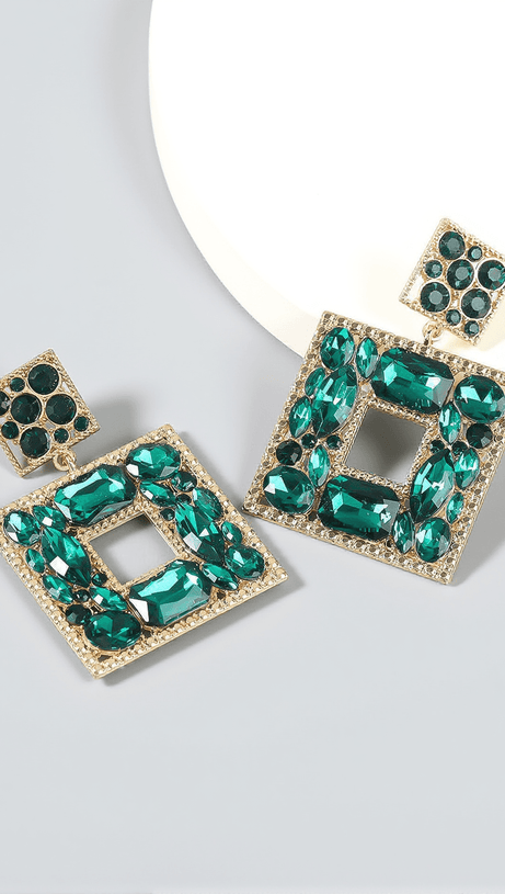 GEM DOOR KNOCKER STATEMENT EARRINGS