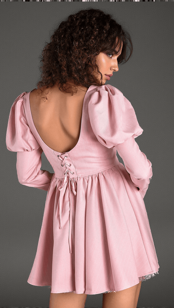 AIIZIE MIDEIA PUFF SLEEVE SQUARE NECK MINI DRESS - product image