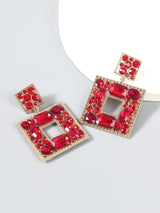 Gem Door Knocker Statement Earrings