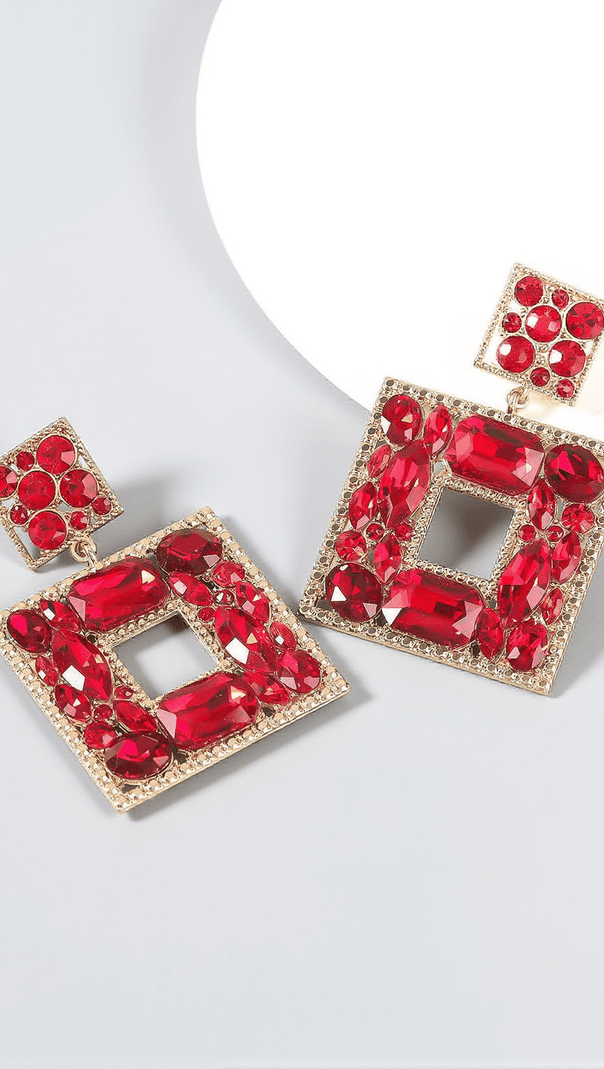 AIIZIE GEM DOOR KNOCKER STATEMENT EARRINGS - product image