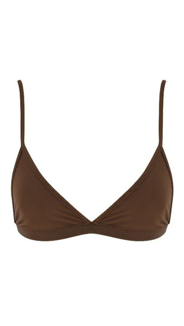 Chocolate Chiffon Shirt Dress and Bralette