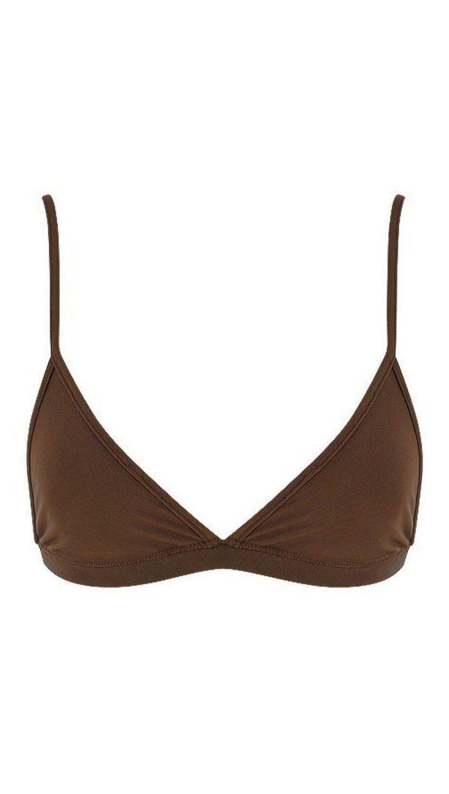 CHOCOLATE CHIFFON SHIRT DRESS AND BRALETTE