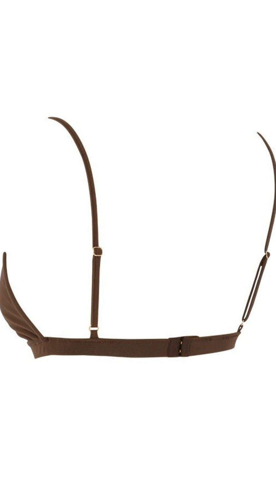 CHOCOLATE CHIFFON SHIRT DRESS AND BRALETTE