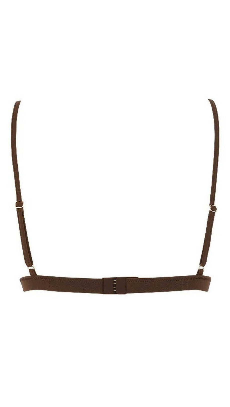 CHOCOLATE CHIFFON SHIRT DRESS AND BRALETTE