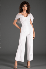 Kane Off Shoulder Patchwork Jumpsuit