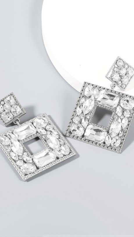 GEM DOOR KNOCKER STATEMENT EARRINGS