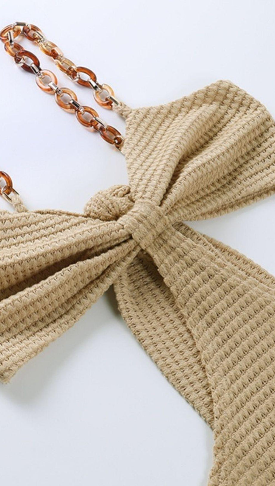 CHAIN SLIT CUTOUT DRESS.