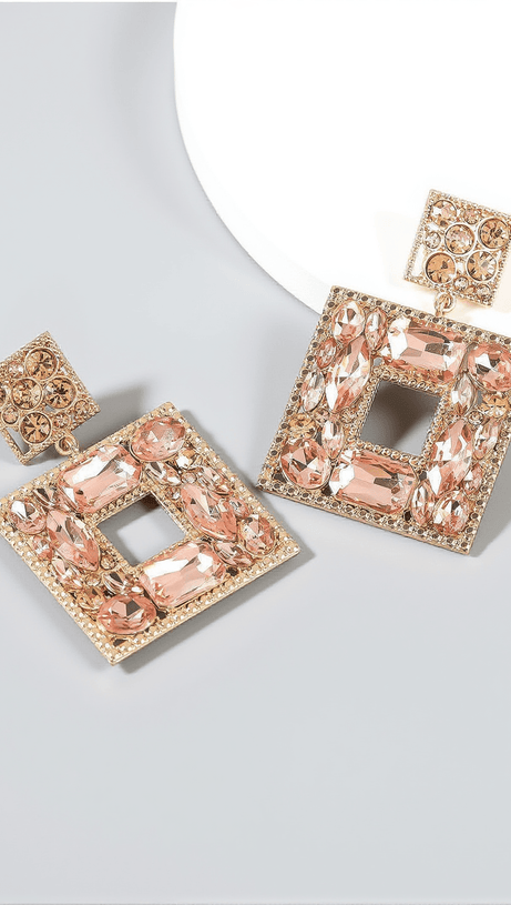 GEM DOOR KNOCKER STATEMENT EARRINGS