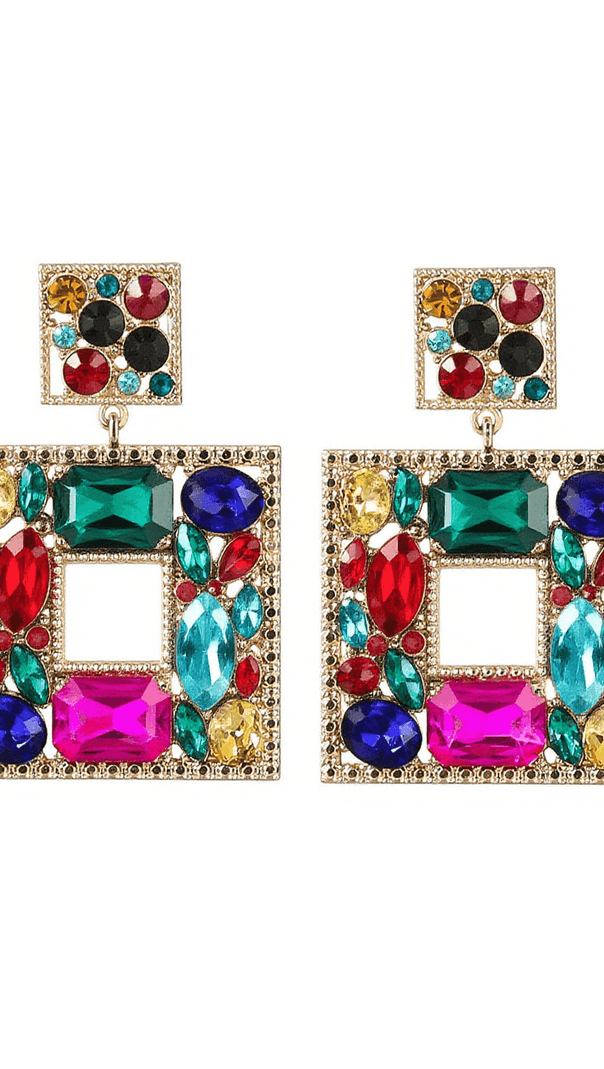 AIIZIE GEM DOOR KNOCKER STATEMENT EARRINGS - product image