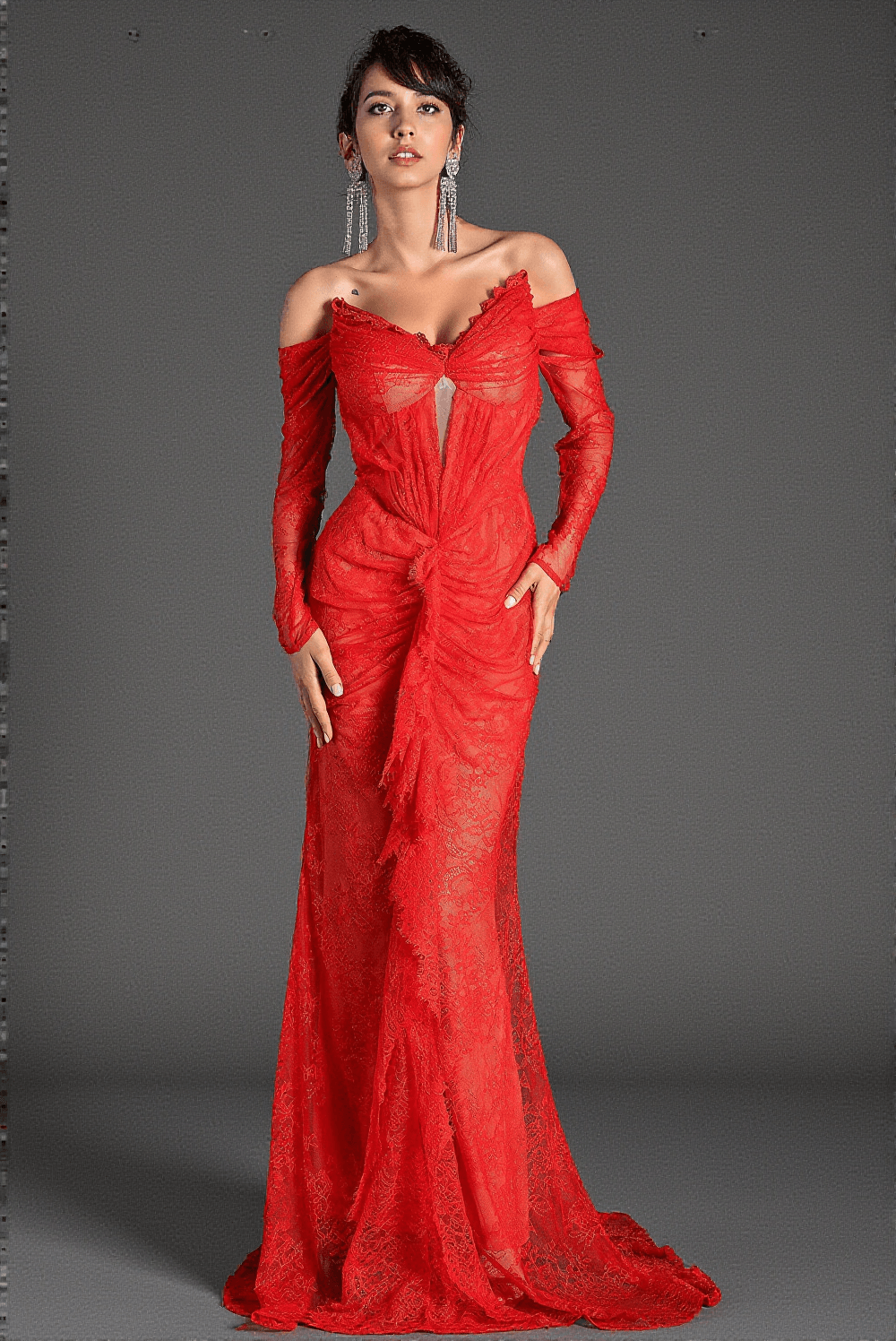 Lillea – Schulterfreies Meerjungfrauenkleid aus Spitze