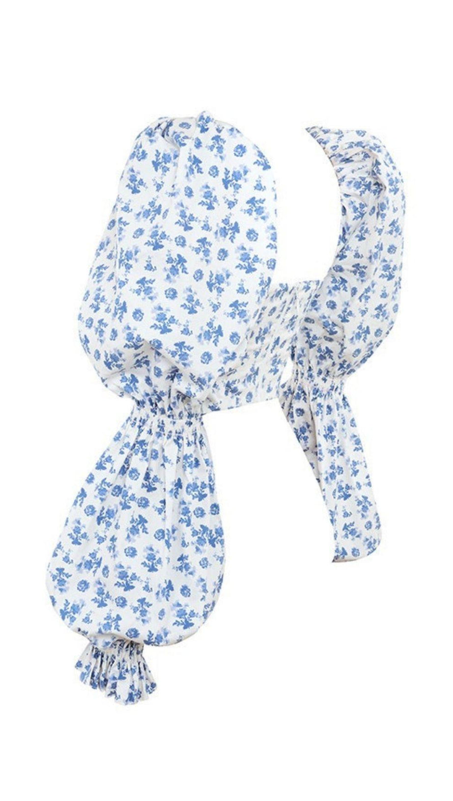 Oberteil mit Puffärmeln und Taillenbund