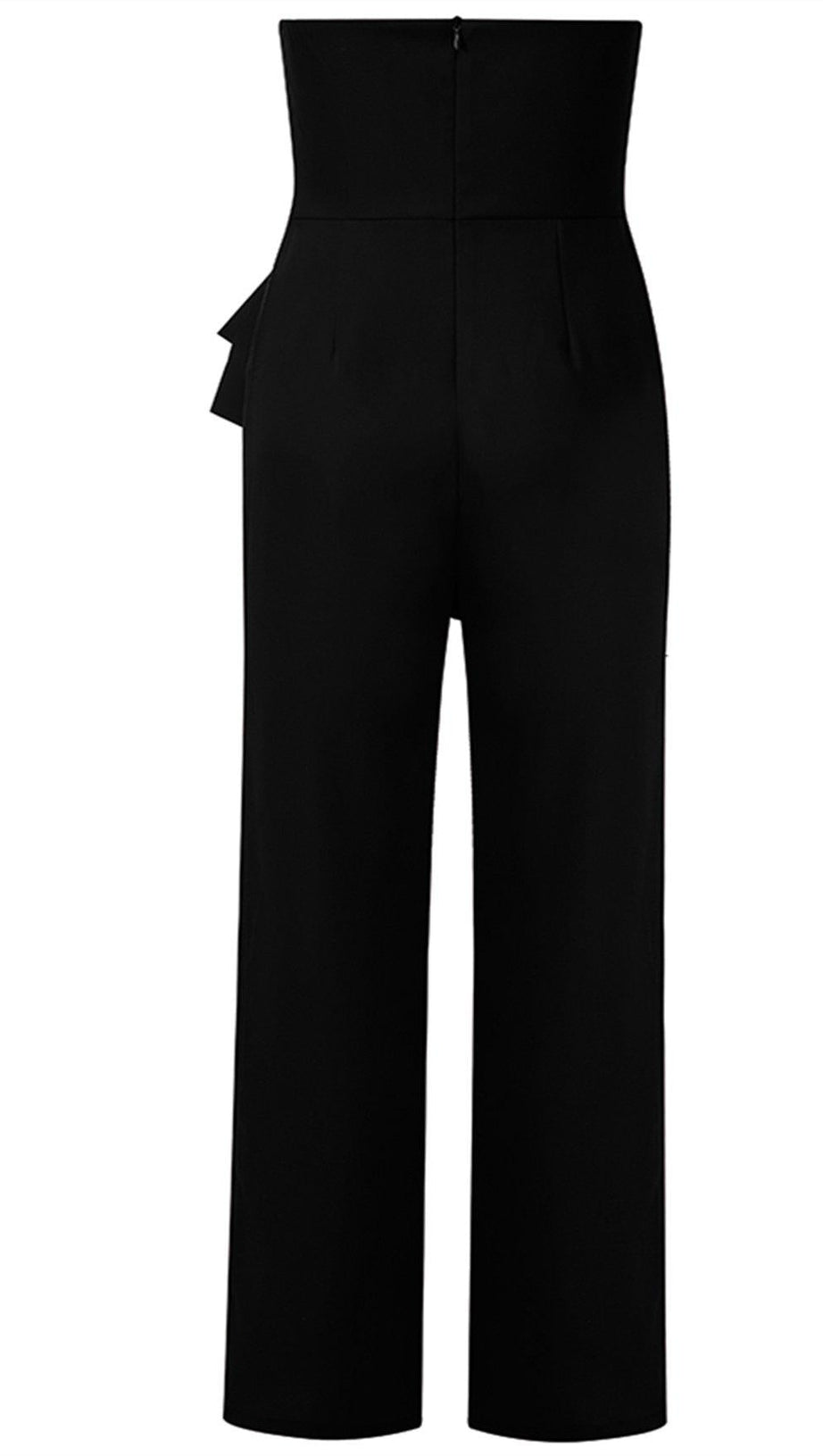 Jumpsuit mit hoher Taille und schmaler Passform und Schleife