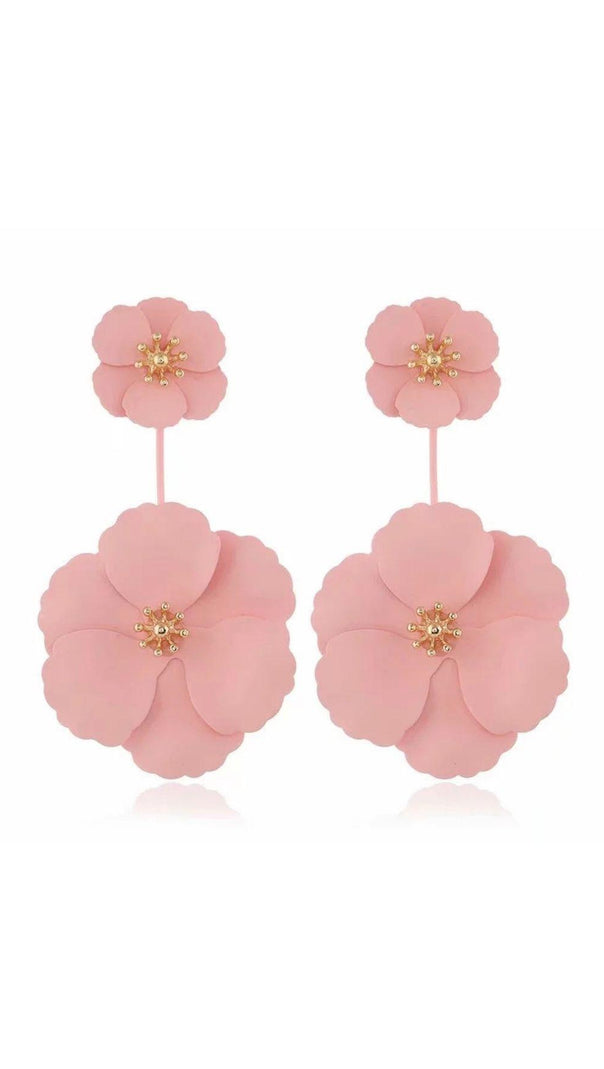 AIIZIE BOHEMIAN ALLOY FLOWER LONG EARRINGS - product image