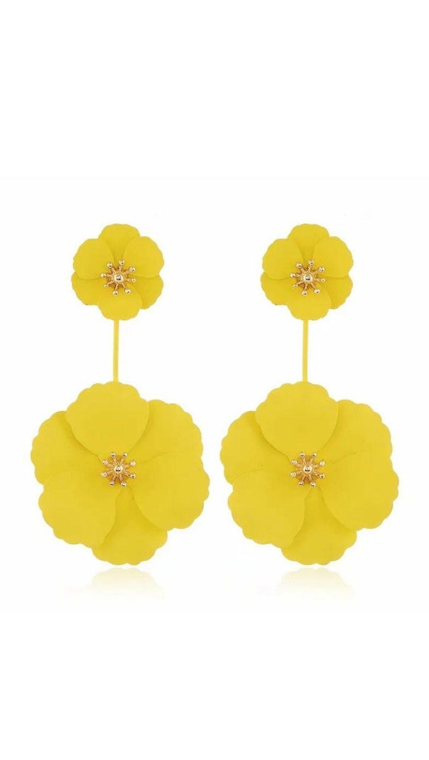 AIIZIE BOHEMIAN ALLOY FLOWER LONG EARRINGS - product image