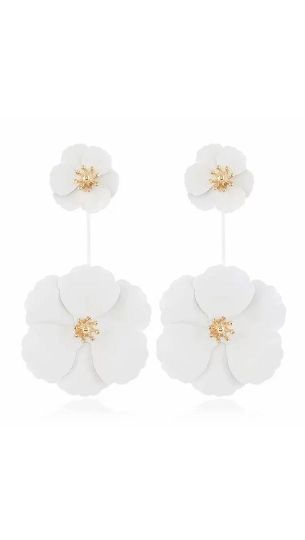 AIIZIE BOHEMIAN ALLOY FLOWER LONG EARRINGS - product image