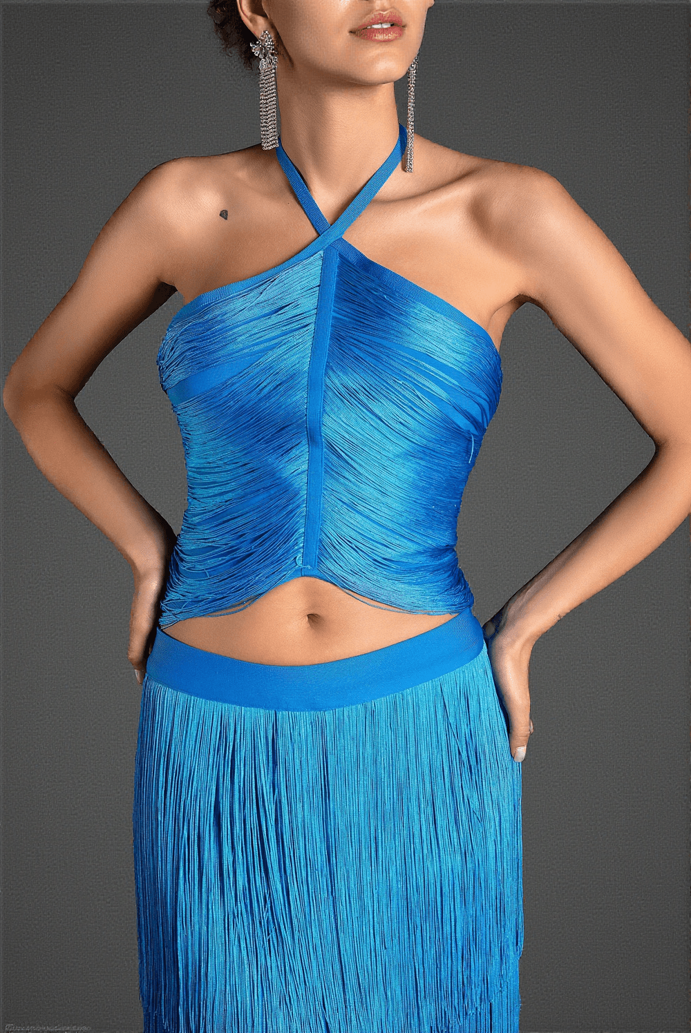 Nicolatzi Neckholder-Set mit Fransen, 2-teilig