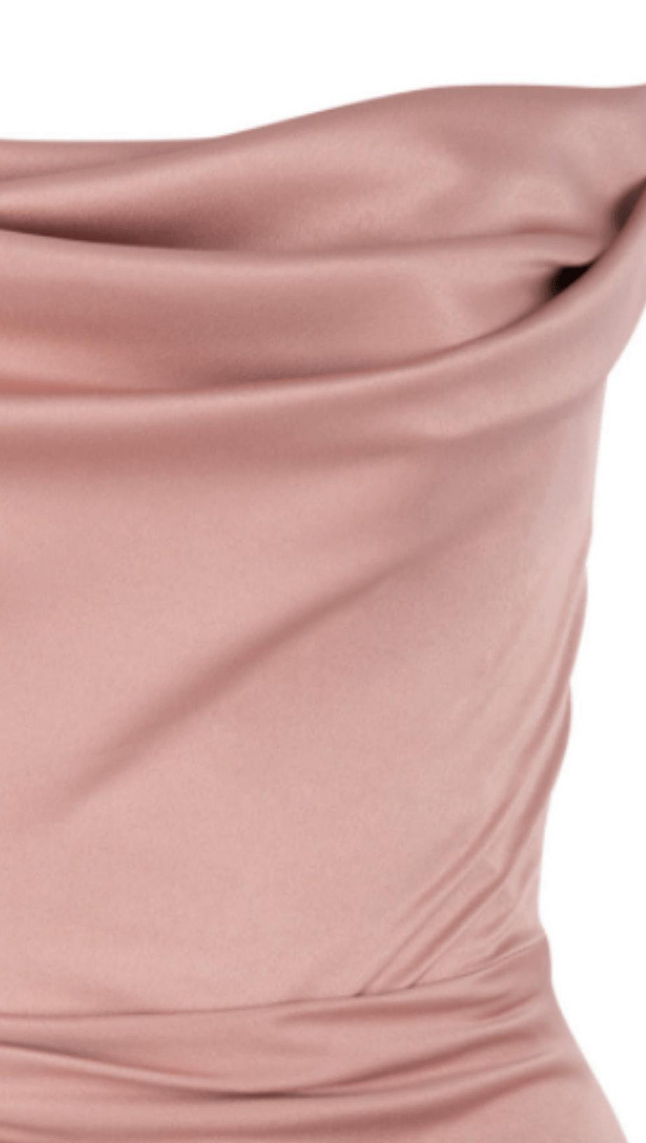 TRÄGERLOSES KLEID AUS ROSA SATIN
