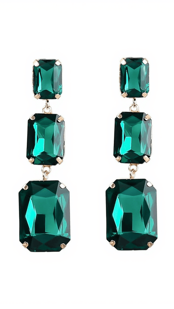 AIIZIE ALCOTT CRYSTAL GEM DRAP EARRINGS - product image