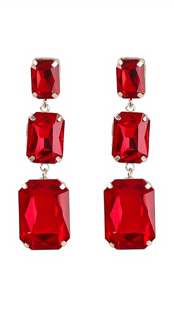 AIIZIE ALCOTT CRYSTAL GEM DRAP EARRINGS - product image