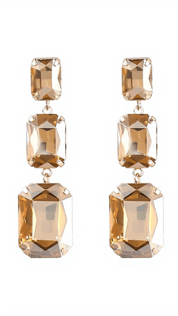 AIIZIE ALCOTT CRYSTAL GEM DRAP EARRINGS - product image