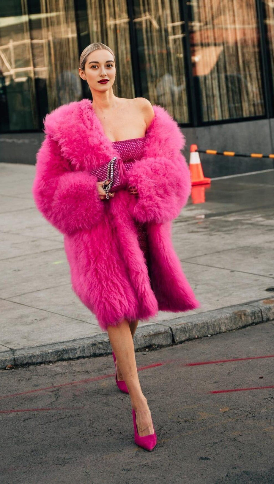 SEQUIN BANDEAU MINI DRESS IN DEEP CRIMSON