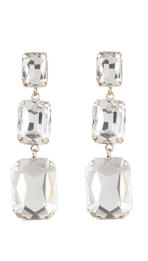 AIIZIE ALCOTT CRYSTAL GEM DRAP EARRINGS - product image