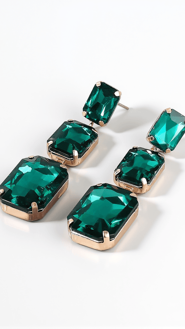 AIIZIE ALCOTT CRYSTAL GEM DRAP EARRINGS - product image