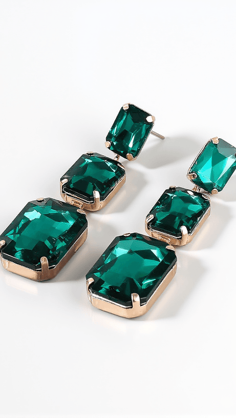 ALCOTT CRYSTAL GEM DRAP EARRINGS