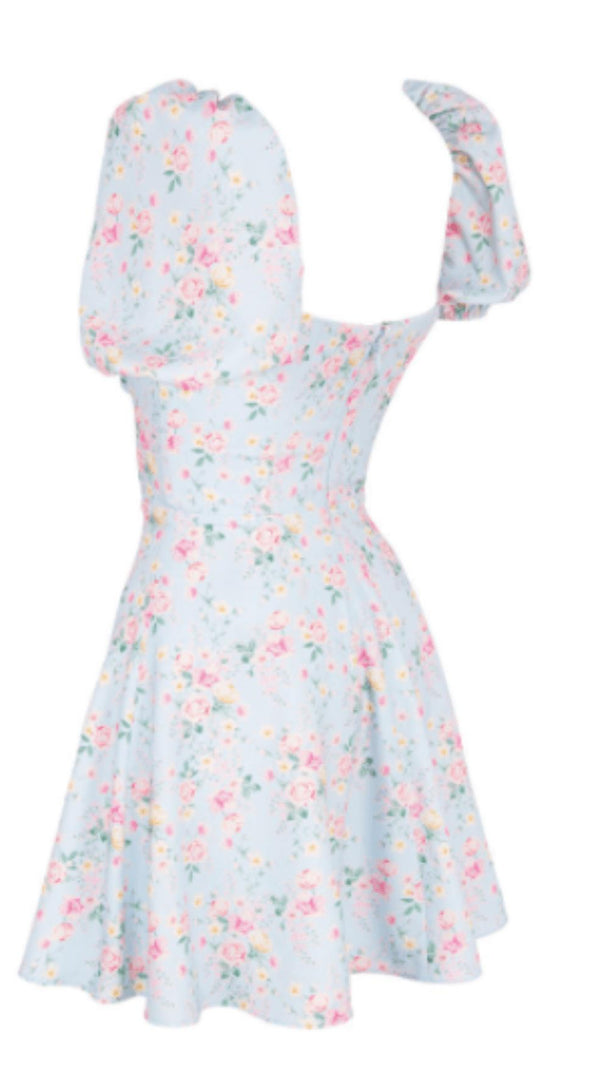 AIIZIE BLUE FLORAL MINI SUNDRESS - product image