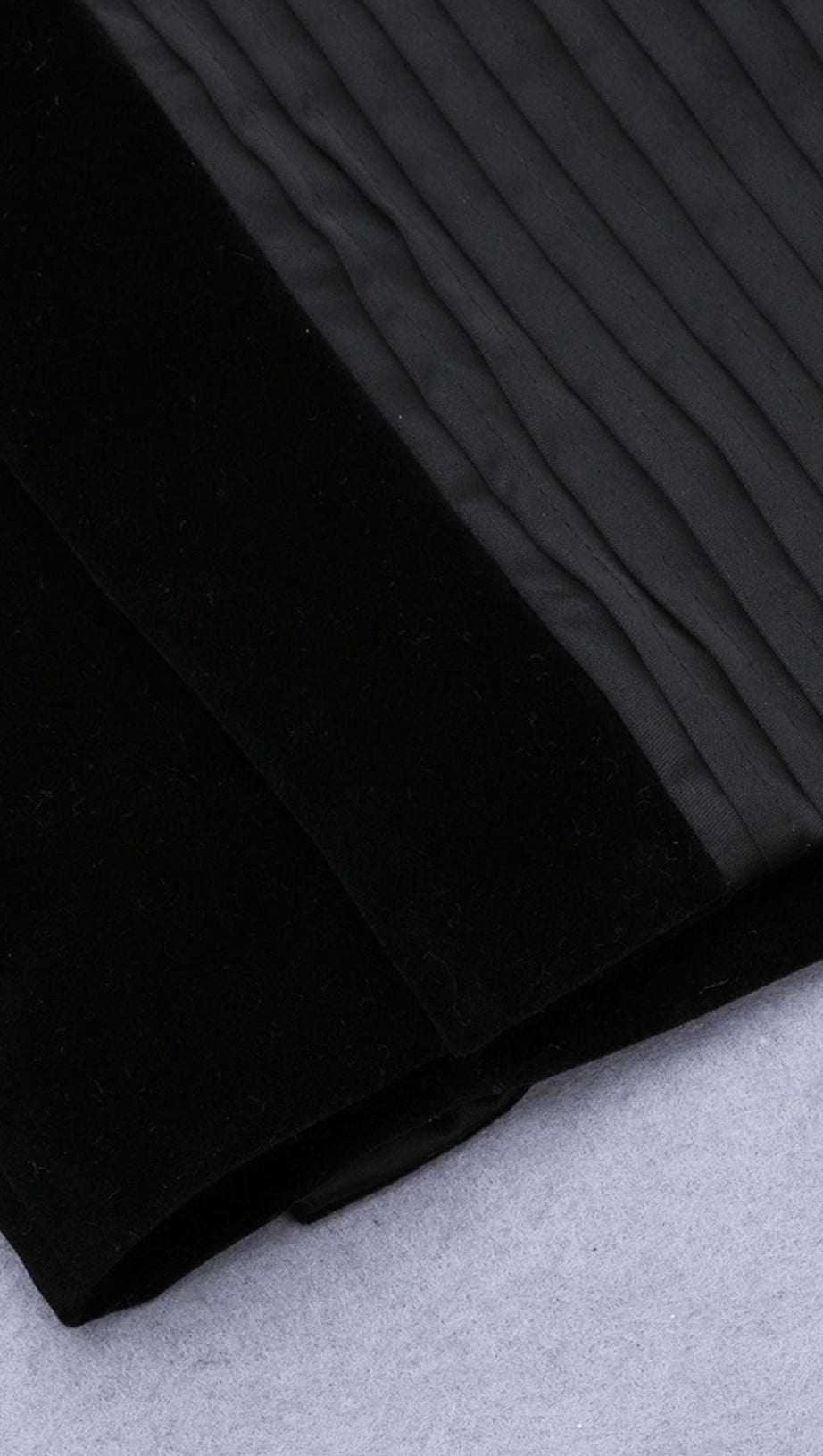 BLACK VELVET SATIN DRESS