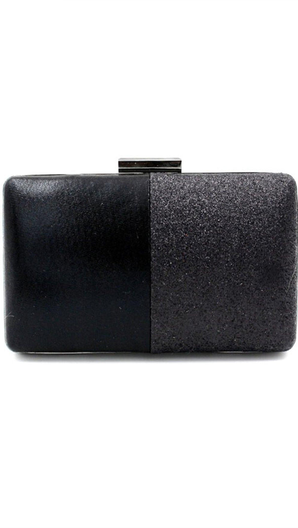 AIIZIE BLACK STITCHING TEMPERAMENT CLUTCH - product image