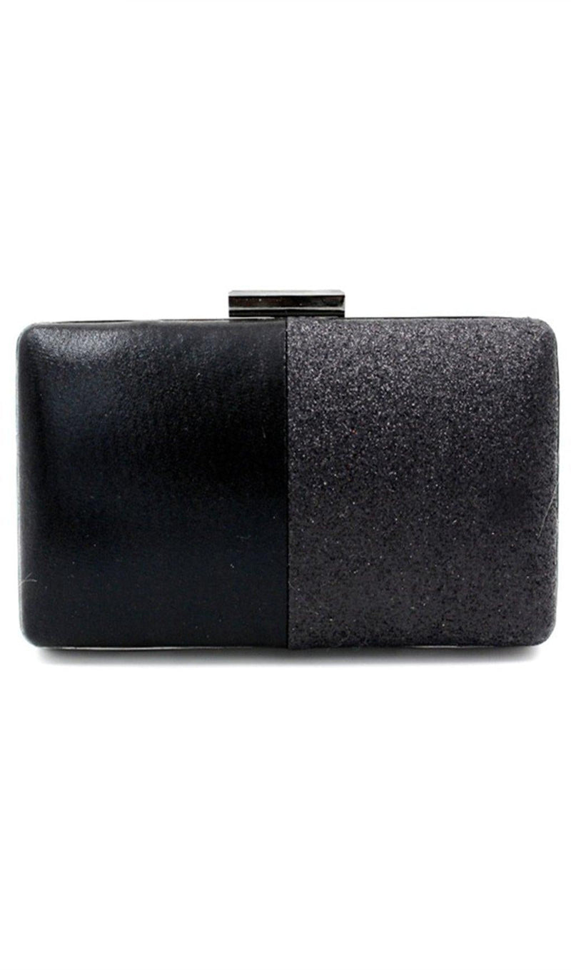 BLACK STITCHING TEMPERAMENT CLUTCH